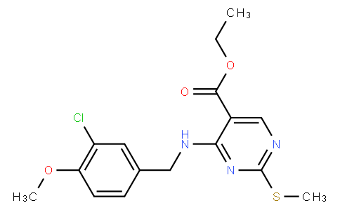 ethyl 4-[(3-chloro-4-methoxyphenyl)methylamino]-2-methylsulfanylpyrimidine-5-carboxylate