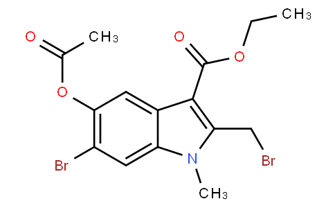 1-甲基-2-(溴甲基)-5-乙酰氧基-6-溴吲哚-3-甲酸乙酯