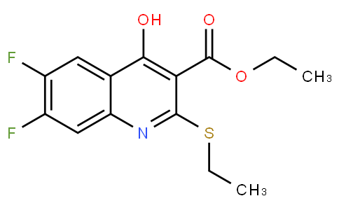 2-乙硫基-6,7-二氟-4-羥基喹啉-3-羧酸乙酯