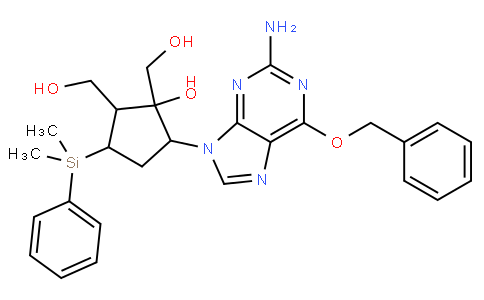 [(1S,2S,3S,5S)-5-[2-氨基-6-(芐氧基)-9H-嘌呤-6-基]-3-(二甲基苯基硅烷基)-1-羥基環(huán)戊烷]-1,2-二甲醇