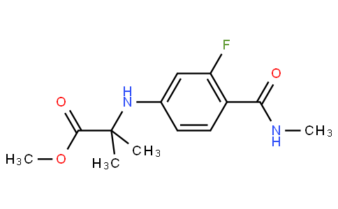 methyl 2-[3-fluoro-4-(methylcarbamoyl)anilino]-2-methyl-propanoat e