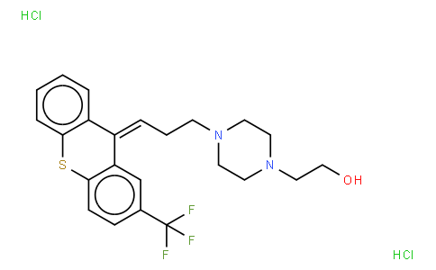 Flupenthixol dihydrochloride,4-[3-[2-(Trifluoromethyl)-9H-thioxanthen-9-ylidene]propyl]-1-piperazineethanoldihydrochloride