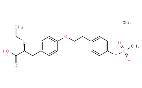 (2S)-2-ethoxy-3-[4-[2-(4-methylsulfonyloxyphenyl)ethoxy]phenyl]propanoic acid