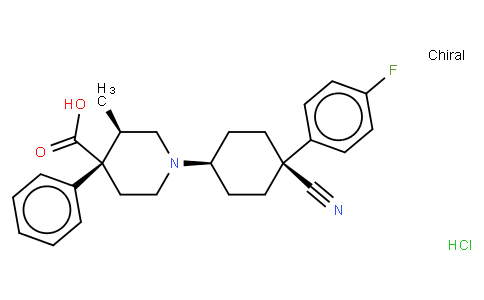 (3S,4R)-1-[4-cyano-4-(4-fluorophenyl)cyclohexyl]-3-methyl-4-phenylpiperidine-4-carboxylic acid,hydrochloride