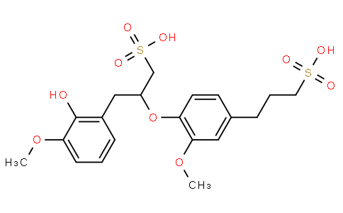 3-(2-hydroxy-3-methoxyphenyl)-2-[2-methoxy-4-(3-sulfopropyl)phenoxy]propane-1-sulfonic acid