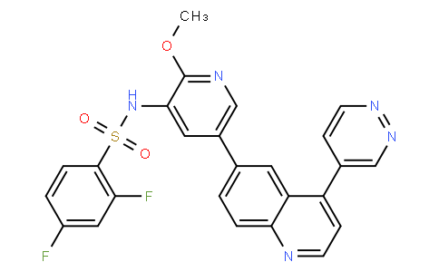 2,4-二氟-n-[2-甲氧基-5-[4-(4-吡嗪)-6-喹啉]-3-吡啶]苯磺酰胺