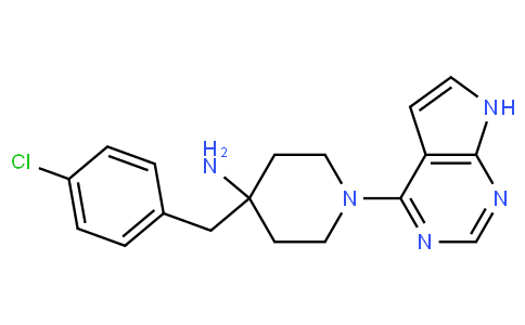 4-[(4-chlorophenyl)methyl]-1-(7H-pyrrolo[2,3-d]pyrimidin-4-yl)piperidin-4-amine