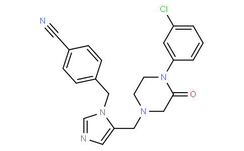 1-(3-chlorophenyl)-4-[1-(4-cyanobenzyl)-5-imidazolyl methyl]-2-piperazinone
