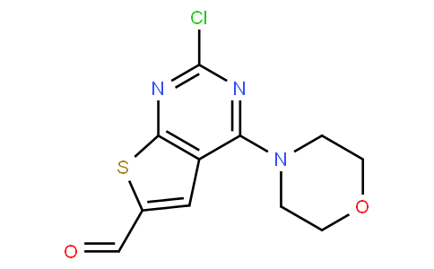 2-Chloro-4-(morpholin-4-yl)thieno[2,3-d]pyrimidine-6-carboxaldehyde