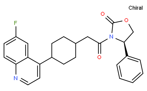 (R)-3-(2-(4-(6-fluoroquinolin-4-yl)cyclohexyl)acetyl)-4-phenyloxazolidin-2-one