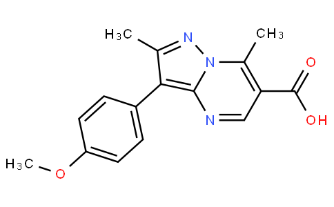 3-(4-METHOXYPHENYL)-2,7-DIMETHYL-PYRAZOLO[1,5-A]PYRIMIDINE-6-CARBOXYLIC ACID