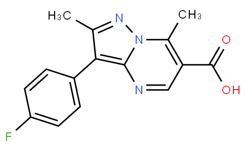 3-(4-FLUOROPHENYL)-2,7-DIMETHYL-PYRAZOLO[1,5-A]PYRIMIDINE-6-CARBOXYLIC ACID