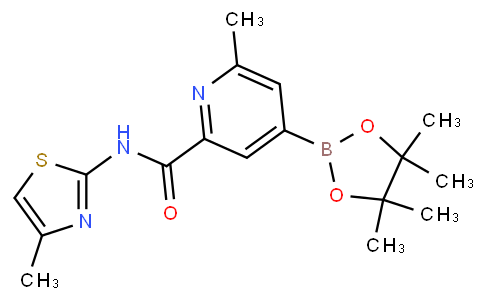 2-PYRIDINECARBOXAMIDE, 6-METHYL-N-(4-METHYL-2-THIAZOLYL)-4-(4,4,5,5-TETRAMETHYL-1,3,2-DIOXABOROLAN-2-YL)-
