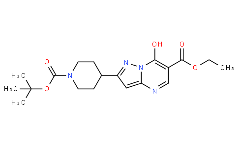 ethyl 2-(1-(tert-butoxycarbonyl)piperidin-4-yl)-7-hydroxypyrazolo[1,5-a]pyrimidine-6-carboxylate