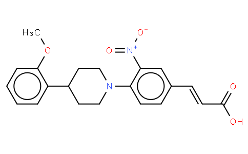 4'-[4-(2-METHOXYPHENYL)-1-PIPERIDINYL]-3'-NITROCINNAMIC ACID