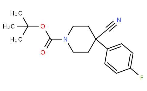 TERT-BUTYL 4-CYANO-4-(4-FLUOROPHENYL)PIPERIDINE-1-CARBOXYLATE